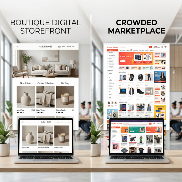 Website Toko Online vs Marketplace